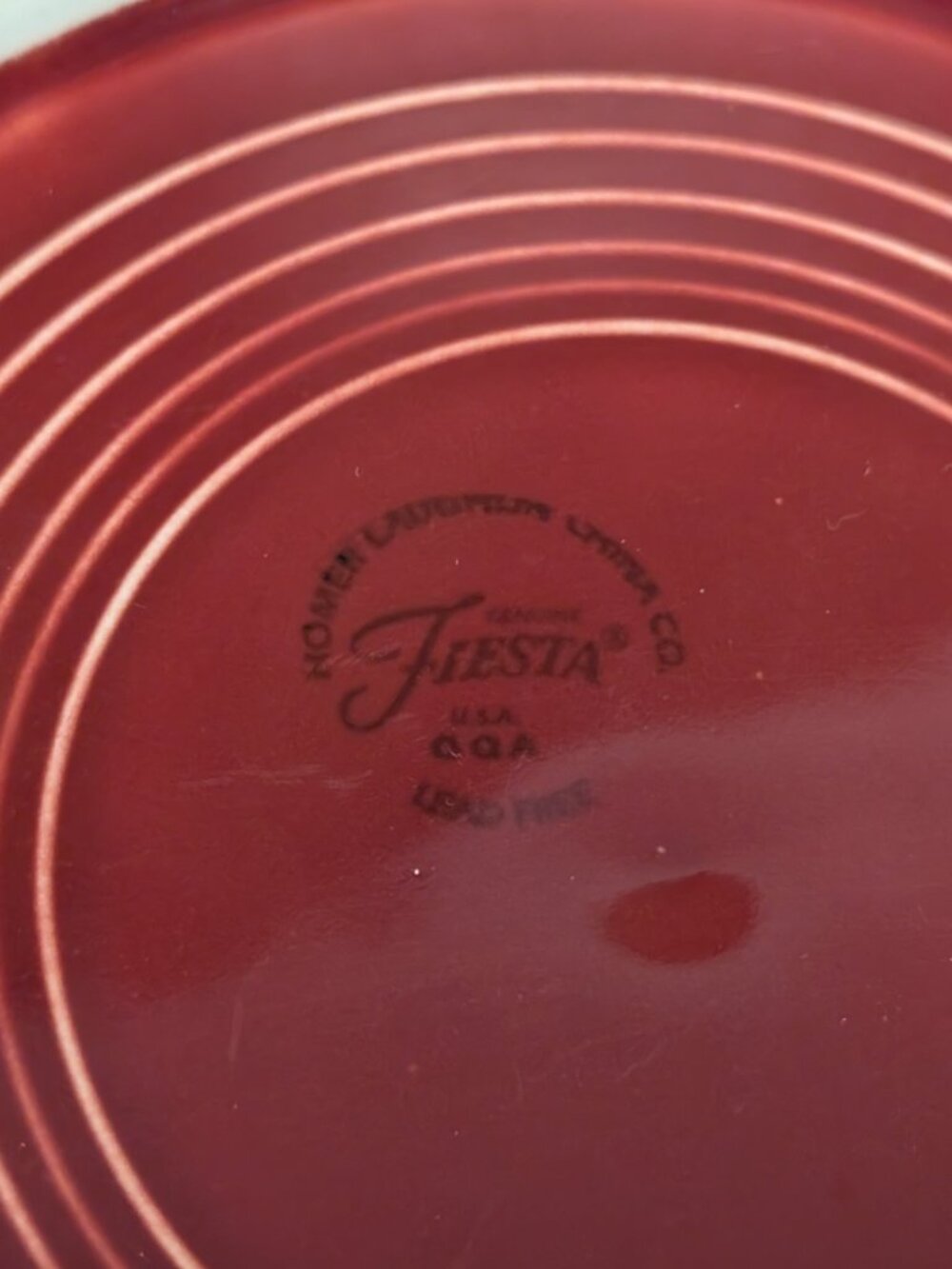 Fiesta Ware Retired 4-Piece Place Setting CINNABAR Fiestaware Set w/ Box USA GUC - Picture 6 of 15